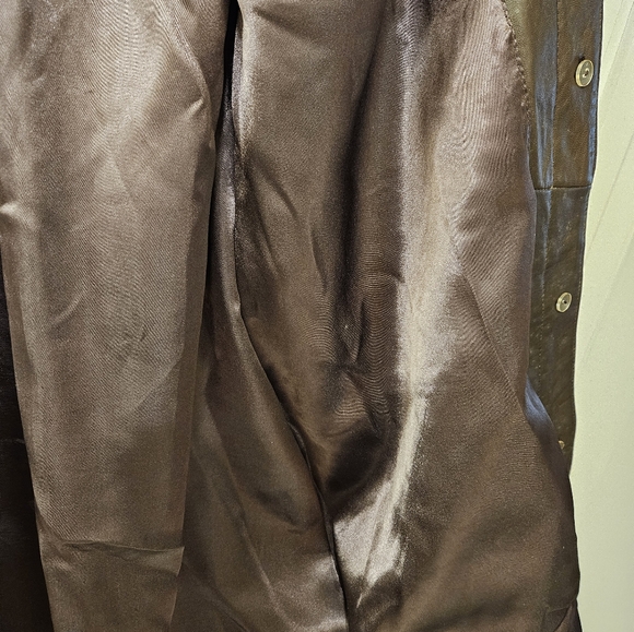 NWT - "Leather Elements" Brown Soft Leather Coat - Size 1X - Picture 6 of 16